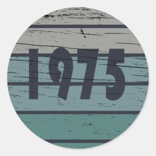 Sticker Rond Fête d'anniversaire de naissance en 1975