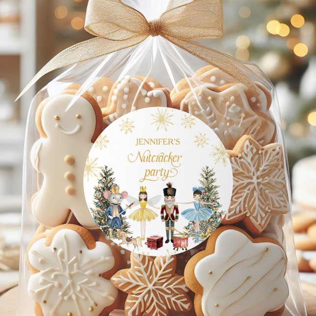 Sticker Rond Fête d'anniversaire de Nutcracker (Créateur téléchargé)