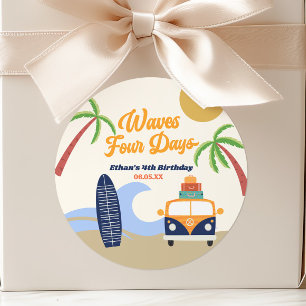 Sticker Rond Fête d'anniversaire des 4 ans de Waves Four Days S