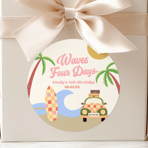 Sticker Rond Fête d'anniversaire des 4 ans de Waves Four Days S