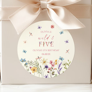 Sticker Rond Fête d'anniversaire des 5 ans de Wild et Five Wild