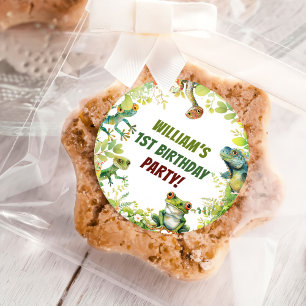 Sticker Rond Fête d'anniversaire du reptile Show