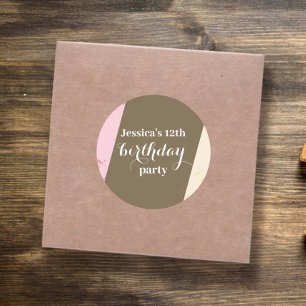 Sticker Rond Fête d'anniversaire mignonne épicerie napolitaine