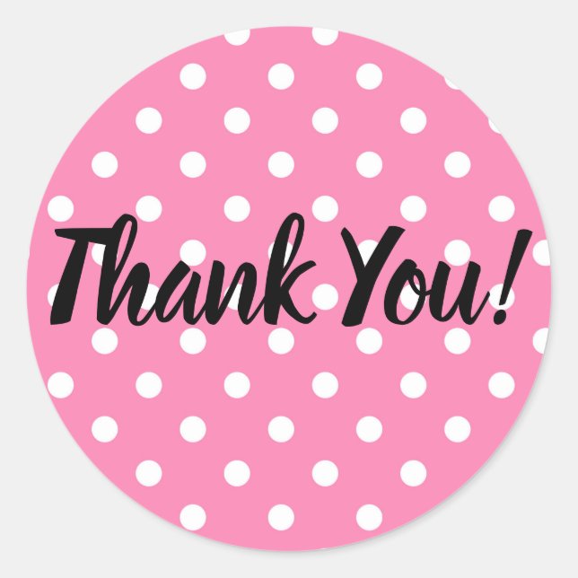 Sticker Rond Fête d'anniversaire Pastel et pois blancs (Devant)