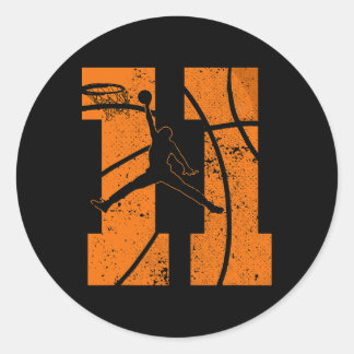 Sticker Rond Fête d'anniversaire squelette 11 ans 11 ans Onze a