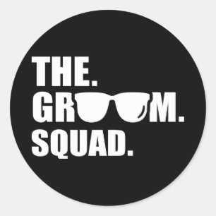 Sticker Rond Fête de bachelor Groom Squad