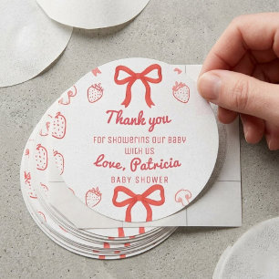 Sticker Rond Fête de Bébé Coquette Pizza Livraison Spéciale