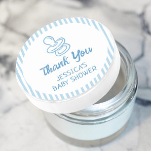 Sticker Rond Fête de Bébé Garçon Petit-déjeuner Tétine