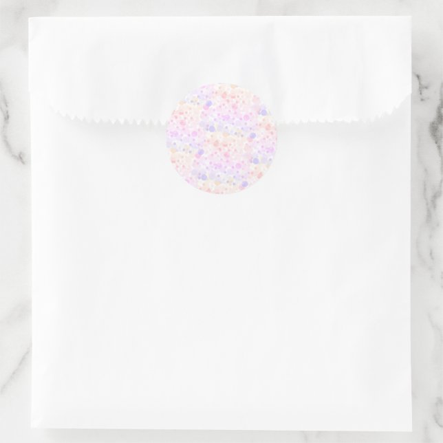 Sticker Rond Fête de confettis illusima rose, violet, orange (Sac)