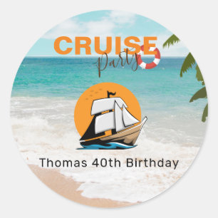Sticker Rond Fête de Croisière 40e Anniversaire