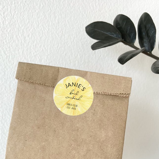 Sticker Rond Fête de Fiançailles au Citron d'Almafi | Épinglett (Créateur téléchargé)