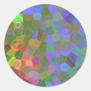 Sticker Rond Fête de la couleur