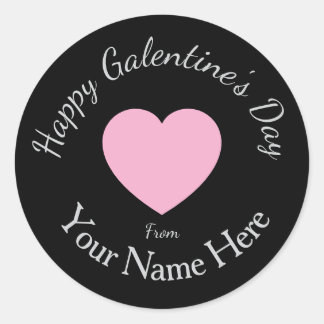 Sticker Rond Fête de la Galentine De Votre Nom Ici Graphiques P