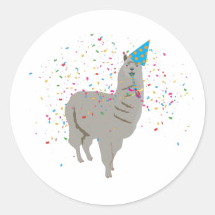 Sticker Rond Fête de la lama - Animaux ayant une fête