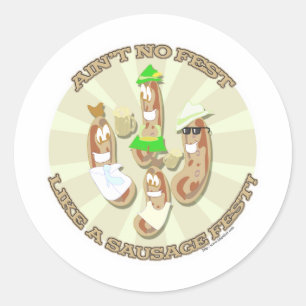 Sticker Rond Fête de la saucisse !