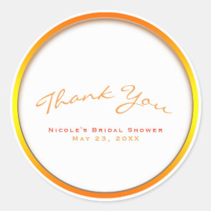 Sticker Rond Fête de l'automne jaune orange Halloween Fête de f