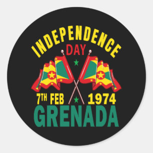 Sticker Rond Fête de l'Indépendance de la Grenade