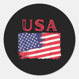 Sticker Rond Fête de l'Indépendance patriotique des États-Unis