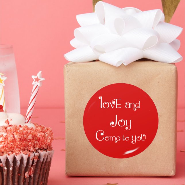 Sticker Rond Fête de Love & Joy vous souhaite la bienvenue (Fête)