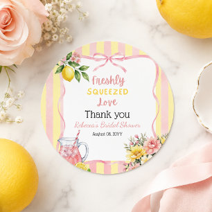 Sticker Rond Fête de mariage Floral Frais Presse Rose