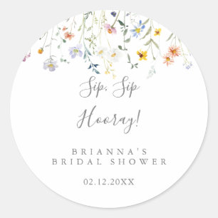 Sticker Rond Fête de mariage multicolore Floral Sip Sip Hooray