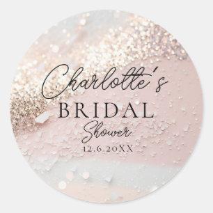 Sticker Rond Fête de mariage pailletée