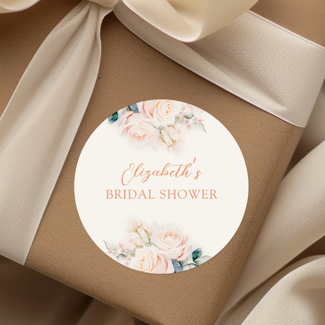 Sticker Rond Fête de mariage Pastel Blooms (Créateur téléchargé)