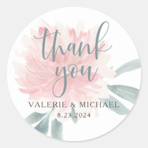Sticker Rond Fête de mariage rose vif