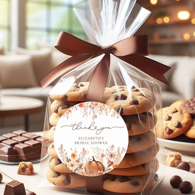 Sticker Rond Fête de mariage Terracotta d'automne avec des citr (Créateur téléchargé)