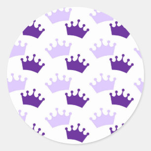 Sticker Rond Fête de Naissance de Princesse de Conte de Fées Co