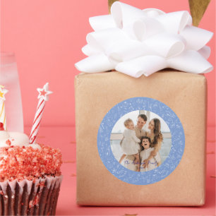 Sticker Rond Fête de Noël de la famille Whimsical