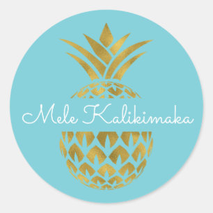 Sticker Rond Fête de Noël de Mele Kalikimaka