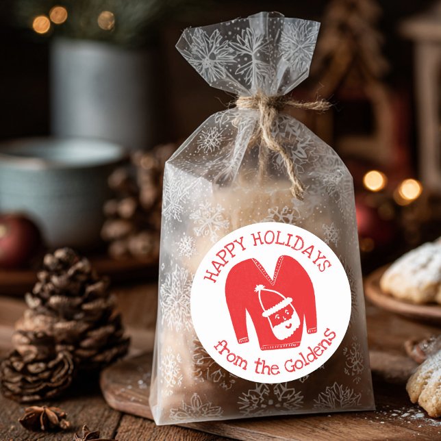 Sticker Rond Fête de Noël moche Sweat CUSTOM (Ugly Sweater CUSTOM Holiday Christmas Classic Round Sticker
)