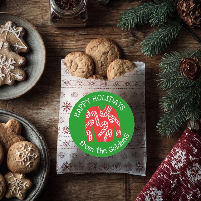 Sticker Rond Fête de Noël moche Sweat CUSTOM (Ugly Sweater CUSTOM Holiday Christmas Classic Round Sticker
)