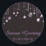 Sticker Rond Fête de Parties scintillant Black Christmas Gold F<br><div class="desc">Voici l'autocollant de Noël Black Gold Faux Parties scintillant Festive pour Noël. Idéal pour vos cadeaux de vacances.</div>