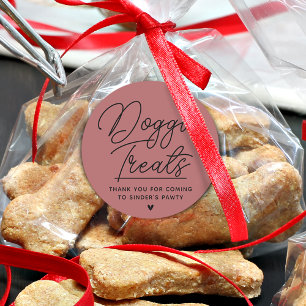 Sticker Rond Fête de remerciement pour friandises pour chien mo