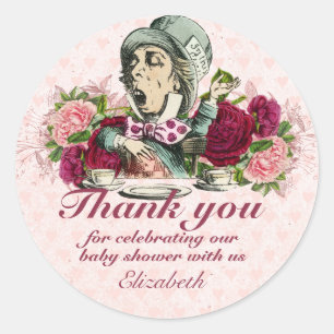 Sticker Rond Fête de thé sur mesure Alice au pays des merveille