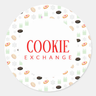 Sticker Rond Fête d'échange de biscuits