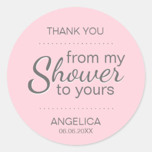 Sticker Rond Fête des mariées à sucre rose Favoriser Mason Jar