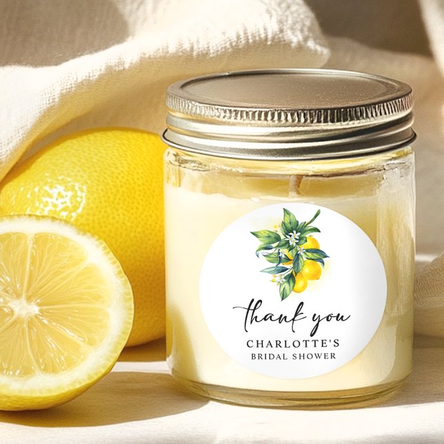 Sticker Rond Fête des mariées Citrus citron (Créateur téléchargé)