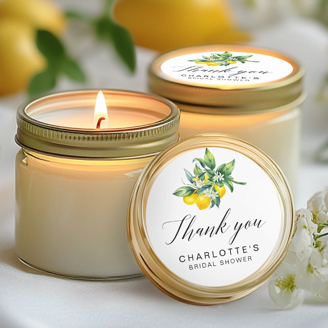 Sticker Rond Fête des mariées Citrus citron (Créateur téléchargé)