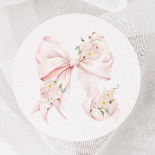 Sticker Rond Fête des mariées de cabot rose