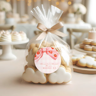 Sticker Rond Fête des mariées de la baie de fraise