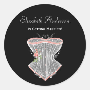 Sticker Rond Fête des mariées de lingerie personnelle vintage C