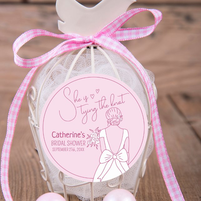 Sticker Rond Fête des mariées de Mariage de la poche à mâchoire (Créateur téléchargé)