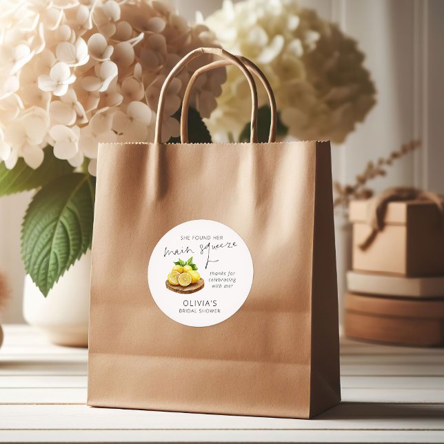 Sticker Rond Fête des mariées de Merci de citron à la main (Créateur téléchargé)