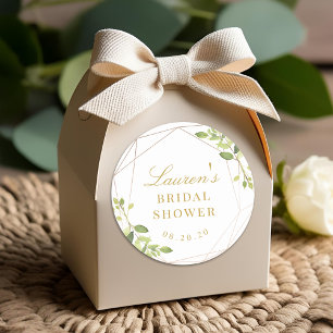 Sticker Rond Fête des mariées de verdure géométrique moderne Fa