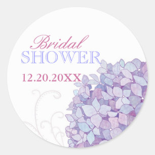 Sticker Rond Fête des mariées d'Hydrangeas Sud violet