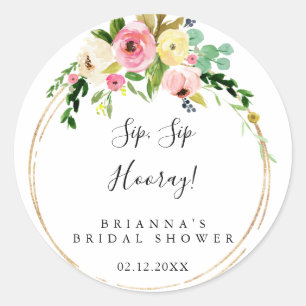 Sticker Rond Fête des mariées d'ouverture de la tige de chute d