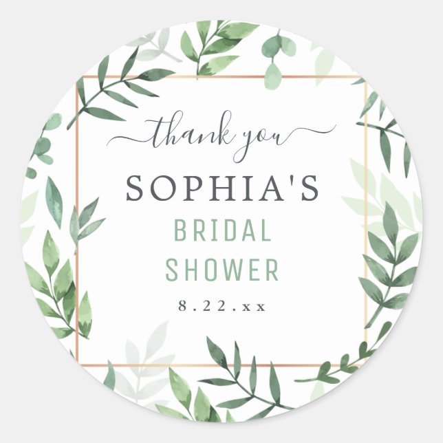 Sticker Rond Fête des mariées Elegant Mariage aquarelle (Devant)